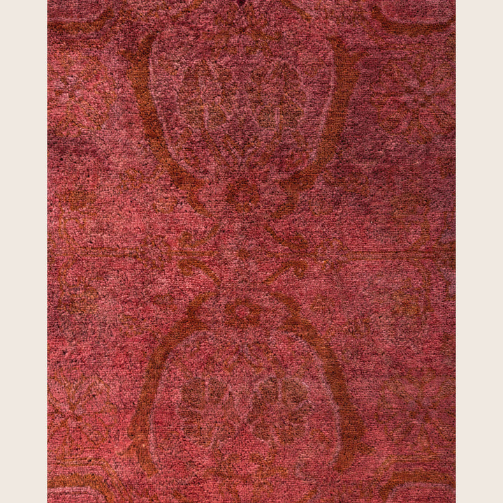 Pink Traditional Samsara Wool Rug - 8'1" x 10'5"