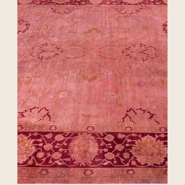 Pink Traditional Samsara Wool Rug - 8'1" x 10'5"