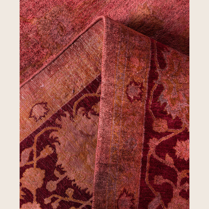 Pink Traditional Samsara Wool Rug - 8'1" x 10'5"