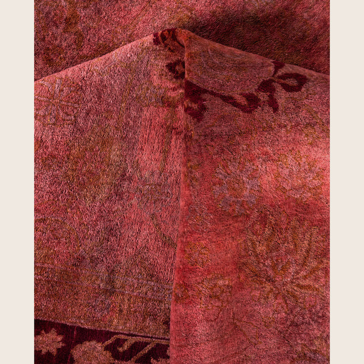 Pink Traditional Samsara Wool Rug - 8'1" x 10'5"
