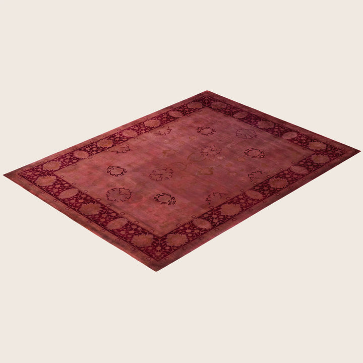Pink Traditional Samsara Wool Rug - 8'1" x 10'5"