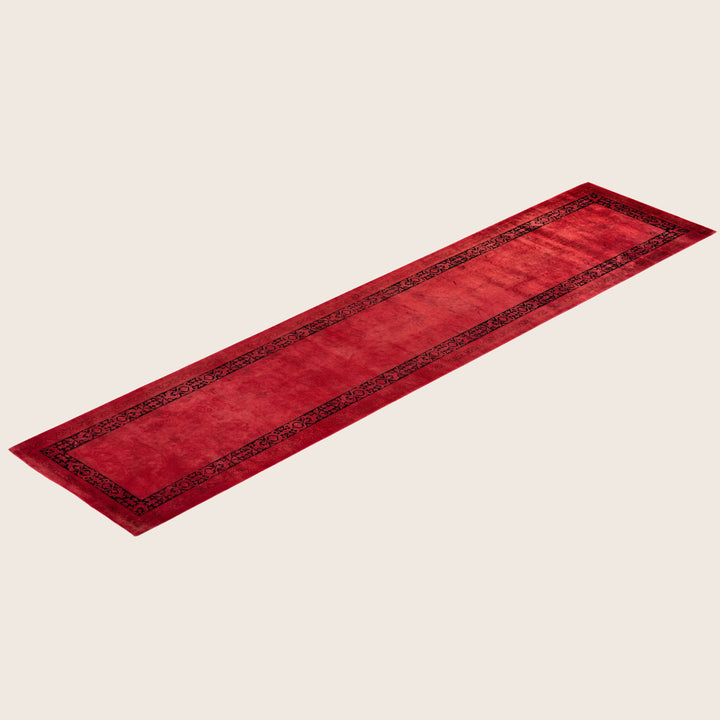 Red Traditional Samsara Wool Runner - 2'8" x 12'3"