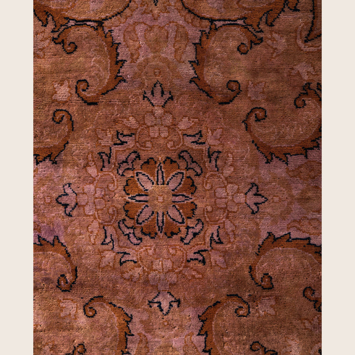 Brown Traditional Samsara Wool Rug - 9'1" x 12'