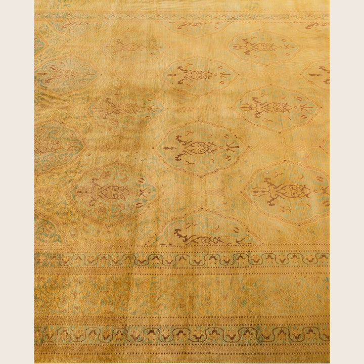 Gold Traditional Samsara Wool Rug - 6'3" x 9'