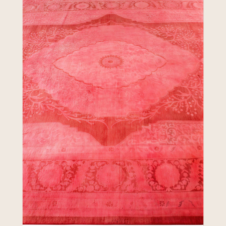 Pink Traditional Samsara Wool Rug - 6'3" x 9'3"