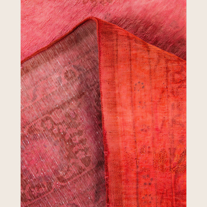 Pink Traditional Samsara Wool Rug - 6'3" x 9'3"