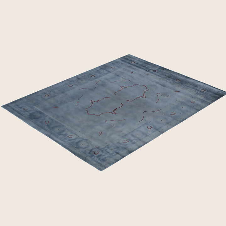 Grey Traditional Samsara Wool Rug - 8' x 10'1"
