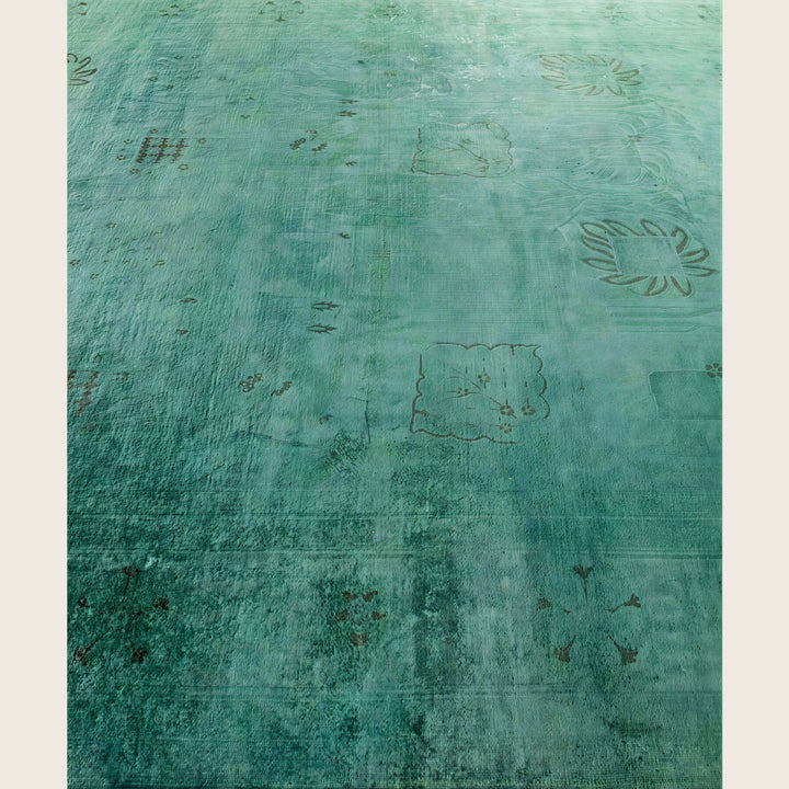 Green Traditional Samsara Wool Rug - 8'1" x 9'10"