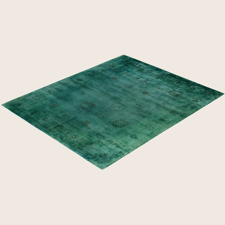 Green Traditional Samsara Wool Rug - 8'1" x 9'10"