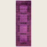 Purple Traditional Samsara Wool Runner - 3' x 9'1"