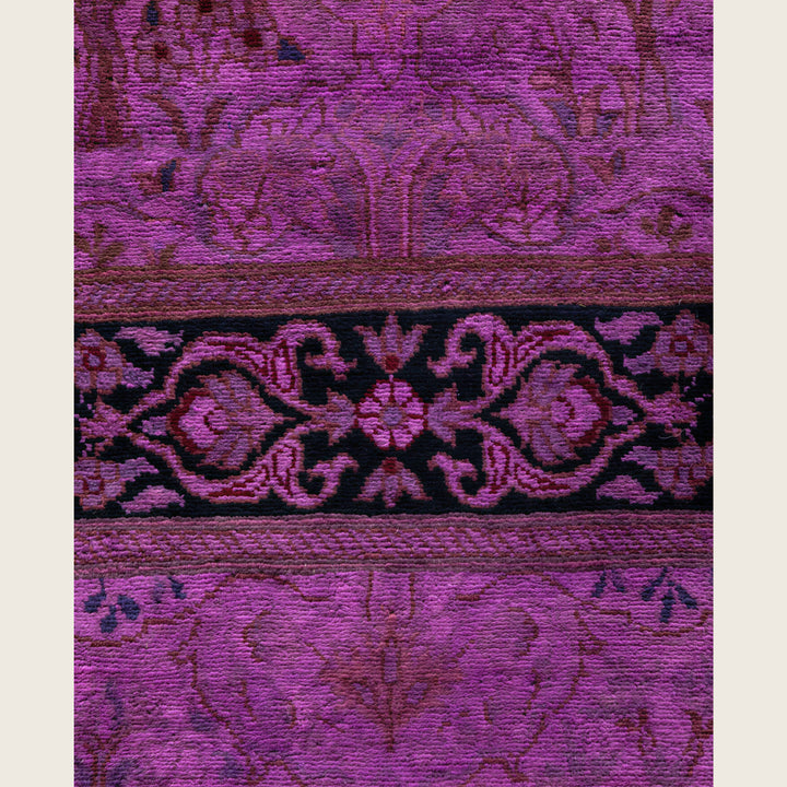 Purple Traditional Samsara Wool Runner - 3' x 9'1"