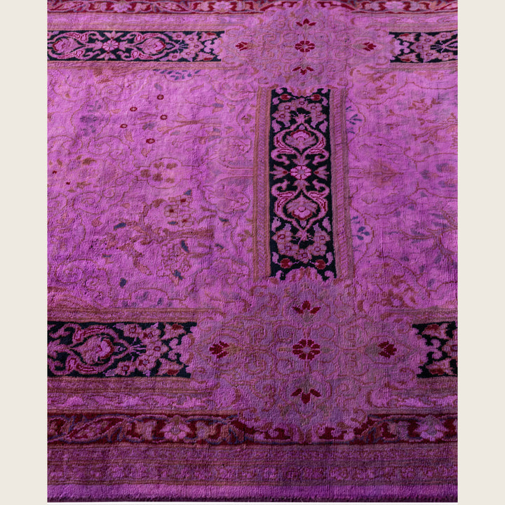 Purple Traditional Samsara Wool Runner - 3' x 9'1"
