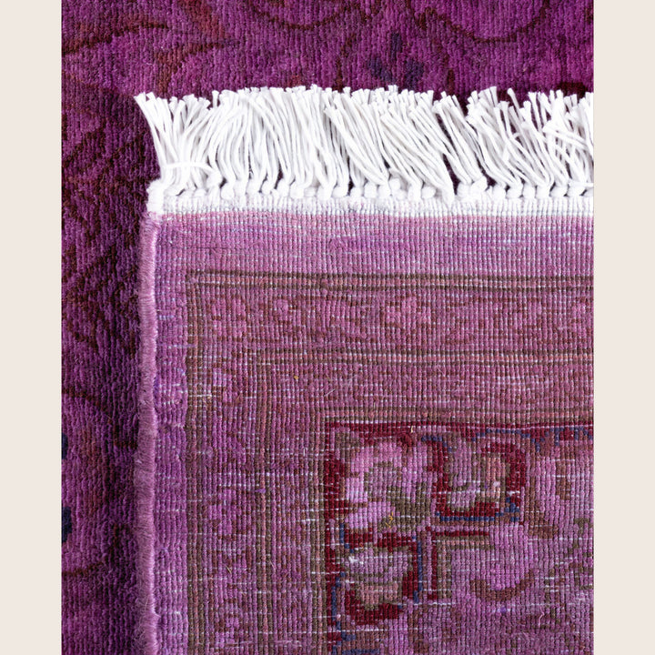 Purple Traditional Samsara Wool Runner - 3' x 9'1"