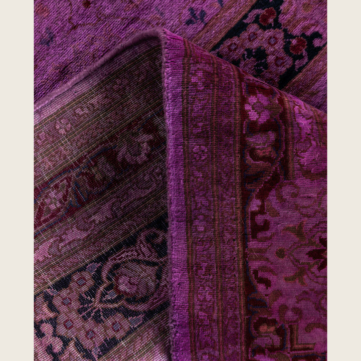 Purple Traditional Samsara Wool Runner - 3' x 9'1"