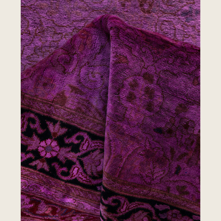 Purple Traditional Samsara Wool Runner - 3' x 9'1"