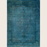 Blue Traditional Samsara Wool Rug - 4'2" x 6'1"
