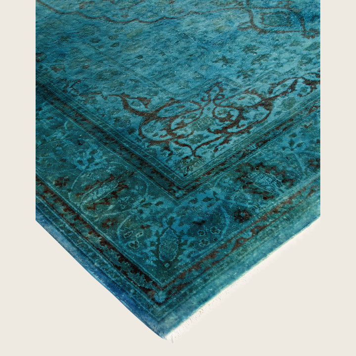 Blue Traditional Samsara Wool Rug - 4'2" x 6'1"