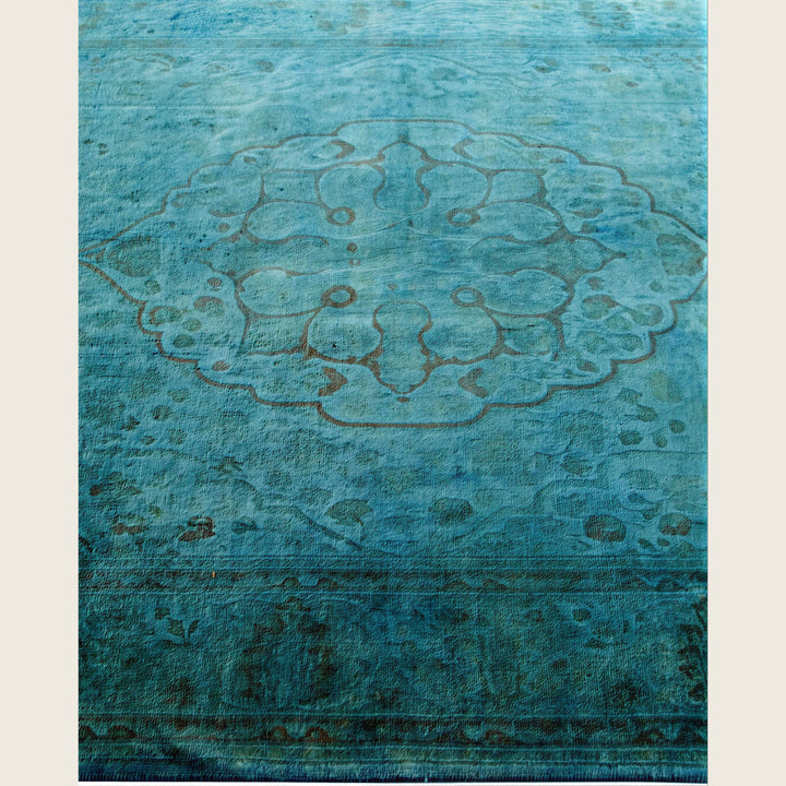 Blue Traditional Samsara Wool Rug - 4'2" x 6'1"