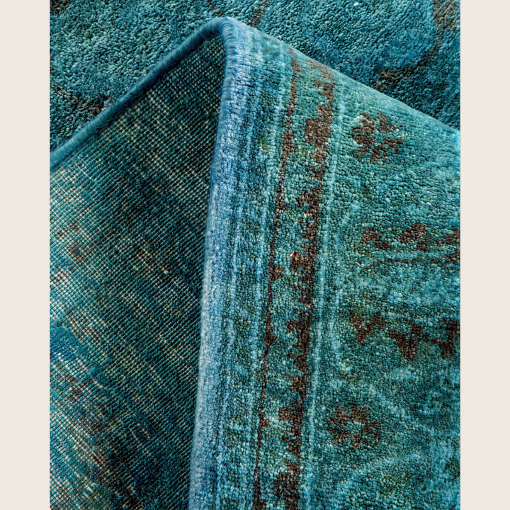 Blue Traditional Samsara Wool Rug - 4'2" x 6'1"