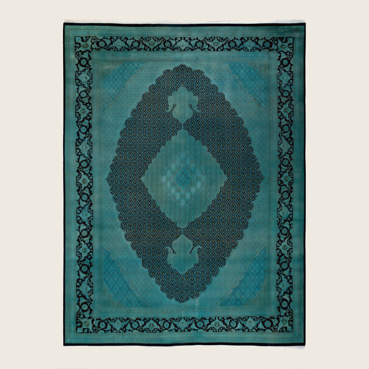 Green Traditional Samsara Wool Rug - 9' x 12'2"