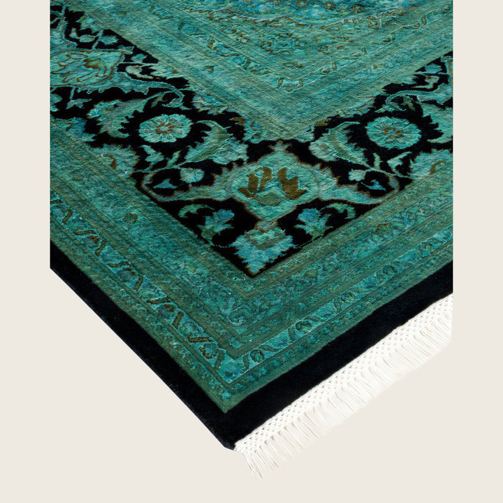Green Traditional Samsara Wool Rug - 9' x 12'2"