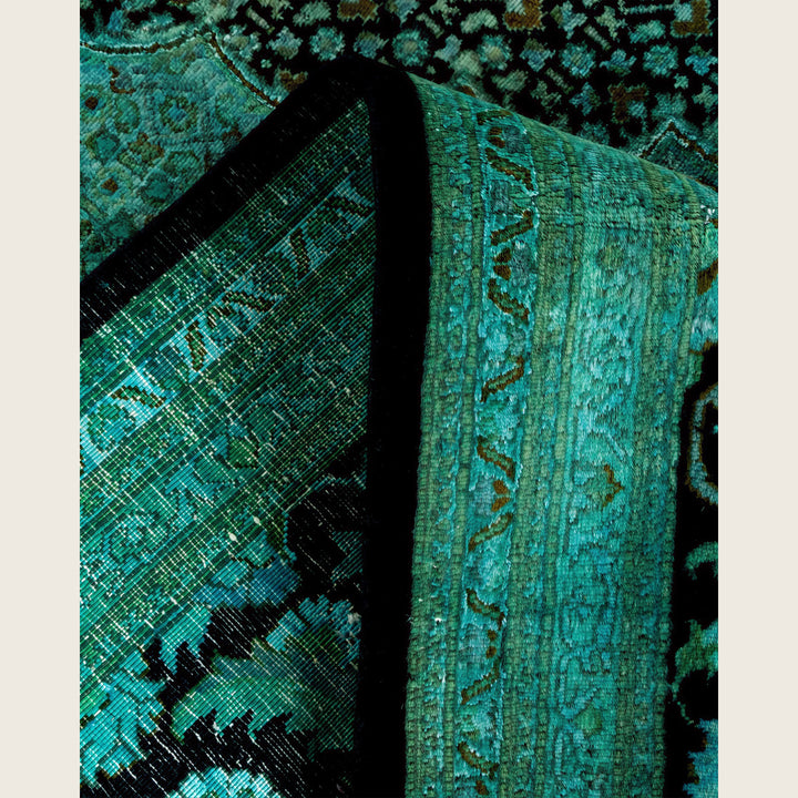 Green Traditional Samsara Wool Rug - 9' x 12'2"