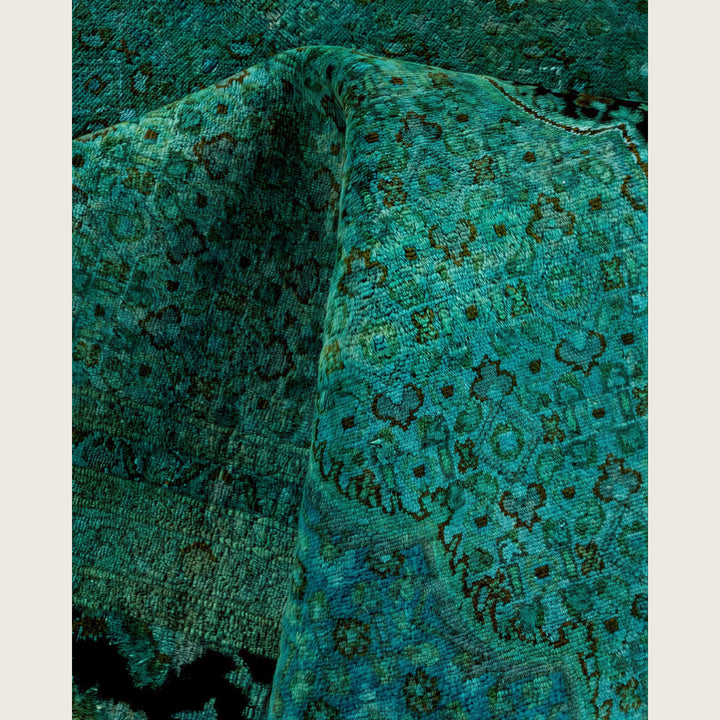 Green Traditional Samsara Wool Rug - 9' x 12'2"