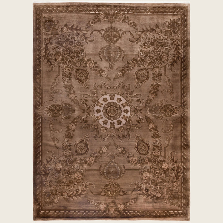 Beige Traditional Samsara Wool Rug - 8'2" x 11'4"