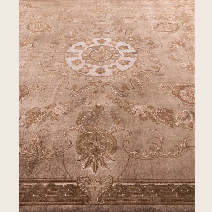 Beige Traditional Samsara Wool Rug - 8'2" x 11'4"