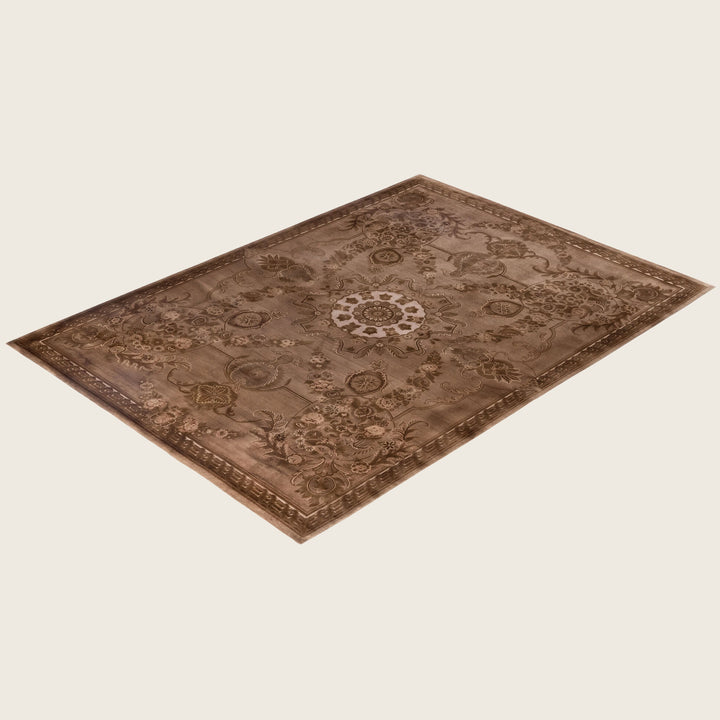Beige Traditional Samsara Wool Rug - 8'2" x 11'4"
