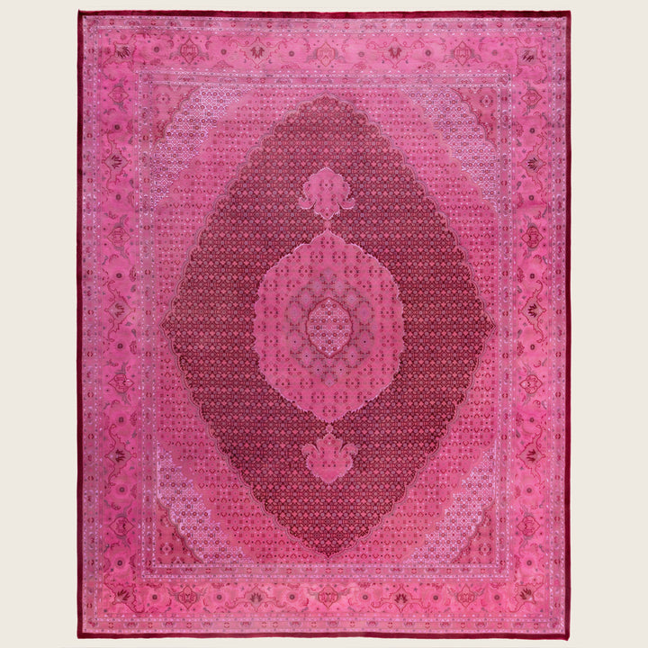 Pink Traditional Samsara Wool Rug - 8'1" x 10'5"