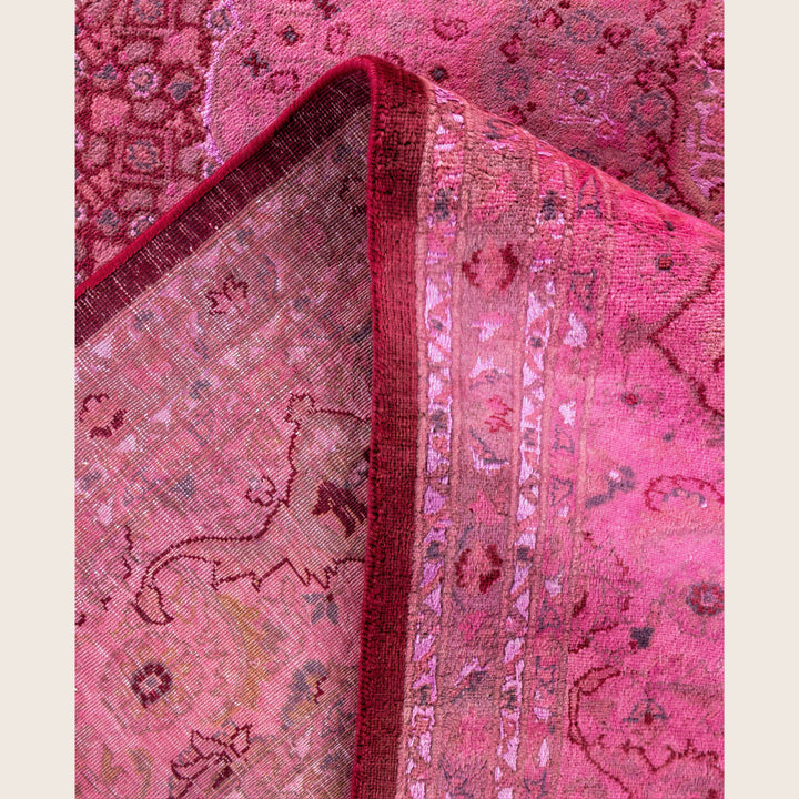 Pink Traditional Samsara Wool Rug - 8'1" x 10'5"