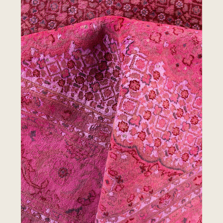 Pink Traditional Samsara Wool Rug - 8'1" x 10'5"