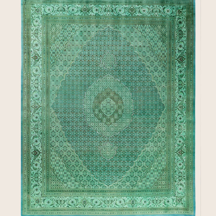 Green Traditional Samsara Wool Rug - 8'2" x 10'6"