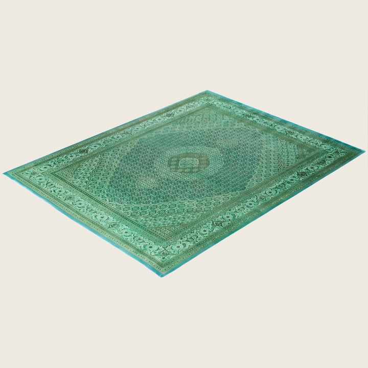 Green Traditional Samsara Wool Rug - 8'2" x 10'6"