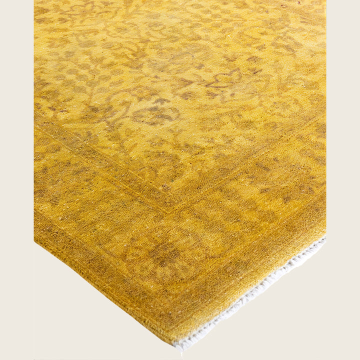 Yellow Traditional Samsara Wool Runner - 3' x 17'7"