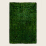 Green Traditional Samsara Wool Rug - 6'2" x 8'10"