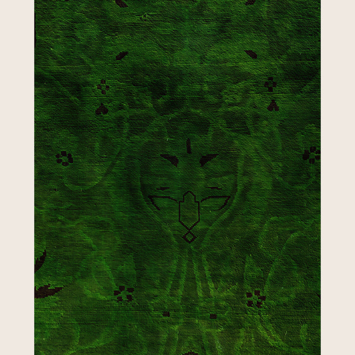 Green Traditional Samsara Wool Rug - 6'2" x 8'10"