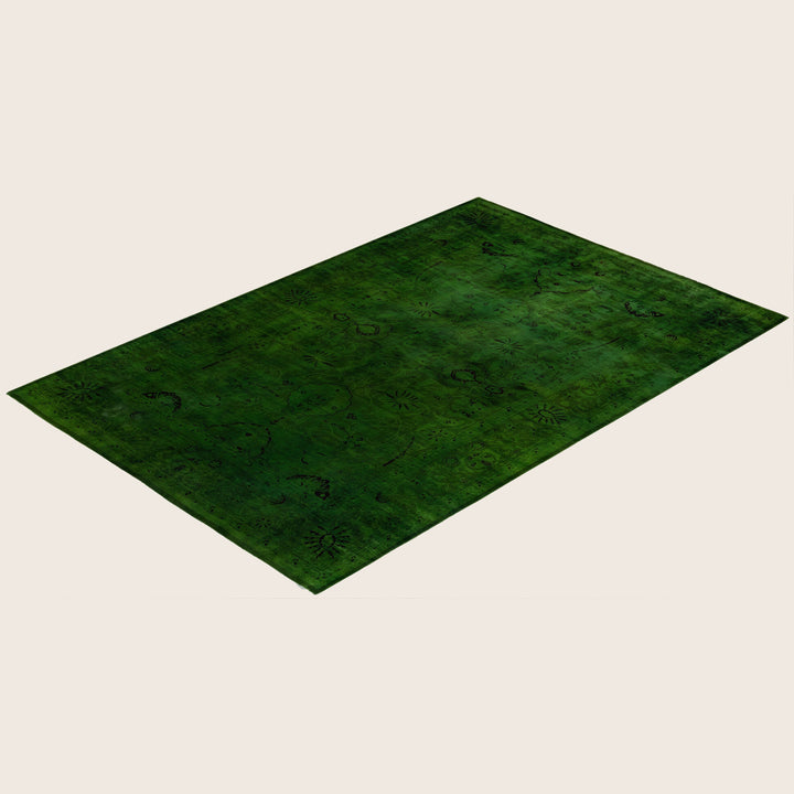 Green Traditional Samsara Wool Rug - 6'2" x 8'10"