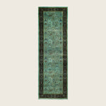 Green Traditional Samsara Wool Runner - 2'6" x 8'1"