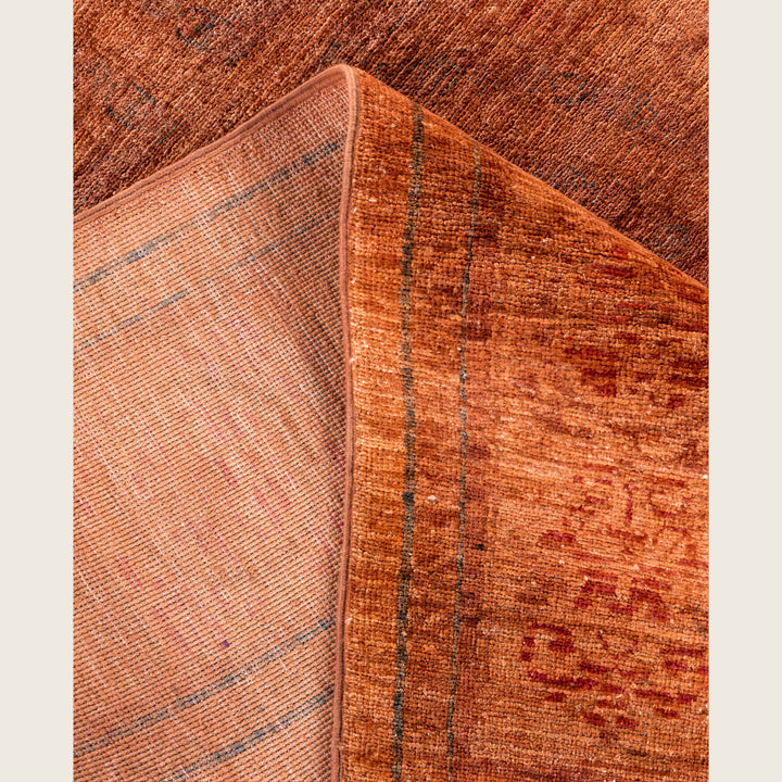 Pink Traditional Samsara Wool Rug - 6'2" x 8'4"