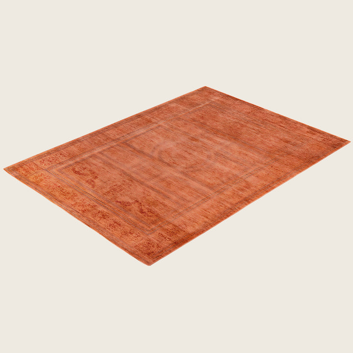 Pink Traditional Samsara Wool Rug - 6'2" x 8'4"