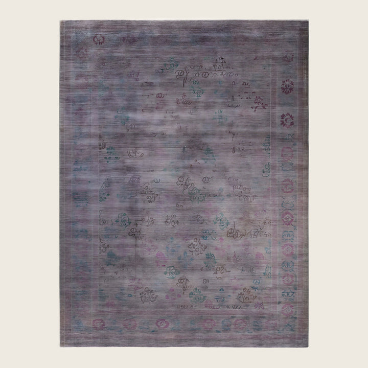 Grey Traditional Samsara Wool Rug - 9'1" x 11'9"