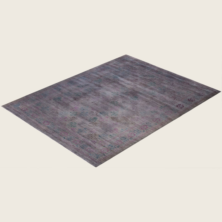Grey Traditional Samsara Wool Rug - 9'1" x 11'9"