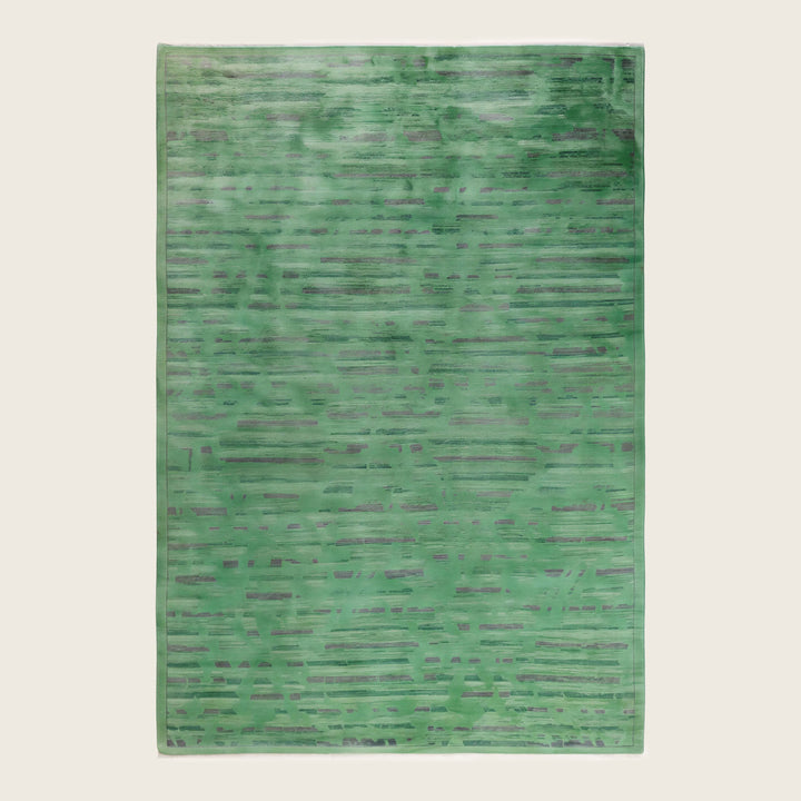 Green Traditional Samsara Wool Rug - 6'1" x 9'1"