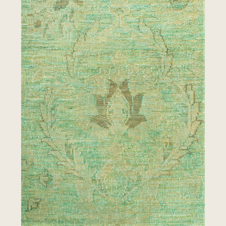 Green Traditional Samsara Wool Rug - 8'10" x 11'5"