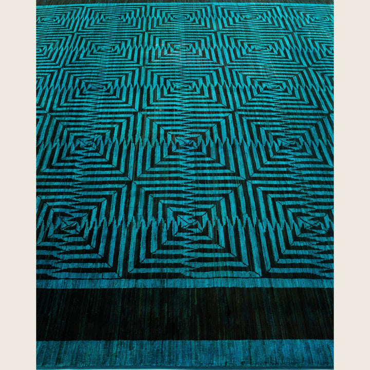 Blue Traditional Samsara Wool Rug - 7'10" x 10'1"