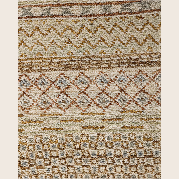 Beige Traditional Savannah Wool Rug - 9'3" x 12'3"