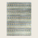 Beige Traditional Ikat Wool Rug - 9'1" x 12'2"