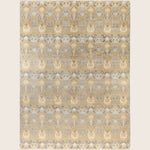 Grey Traditional Ikat Wool Rug - 9'2" x 12'2"